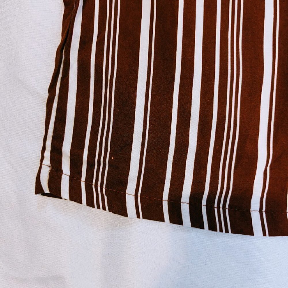 Sho Sho Jumpsuit/Romper Orange and White Vertical Stipes Strapless Size Small - Picture 6 of 7